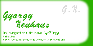 gyorgy neuhaus business card